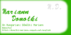 mariann domolki business card