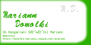 mariann domolki business card